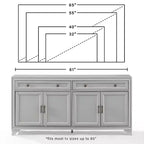 Credenza invecchiata con ante e cassetti contenitore