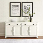 Credenza invecchiata con ante e cassetti contenitore