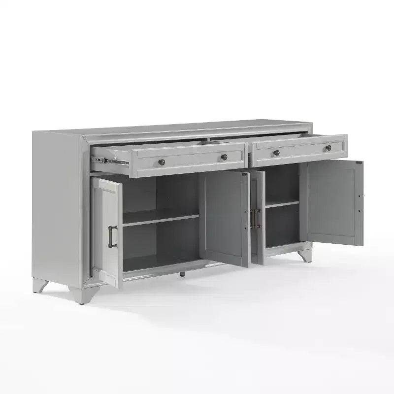 Distressed Sideboard with Storage Doors and Drawers