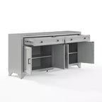 Credenza invecchiata con ante e cassetti contenitore