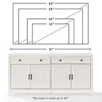 Credenza invecchiata con ante e cassetti contenitore