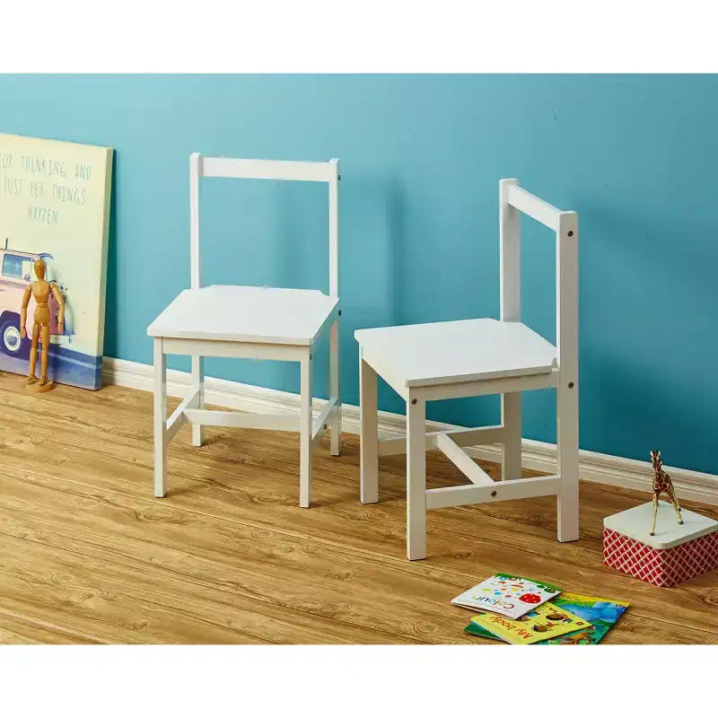 Kids Chair with Top Rail Back Support (Set of 2)