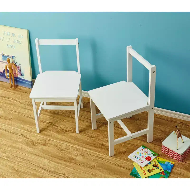 Kids Chair with Top Rail Back Support (Set of 2)