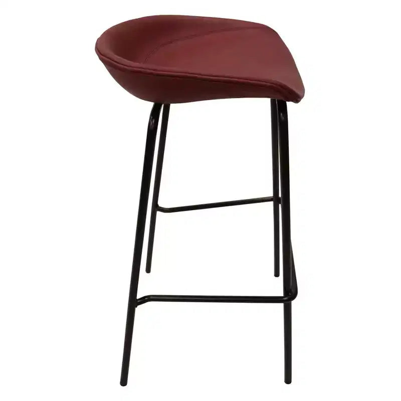 Modern Upholstered Barstool with Iron Frame