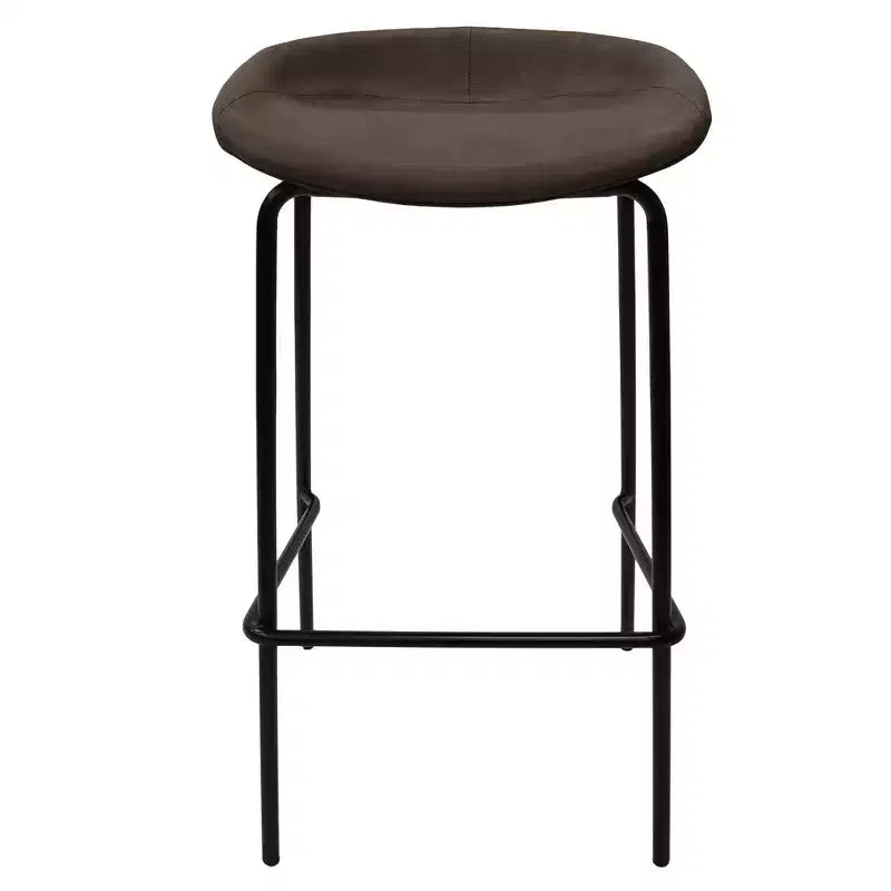 Modern Upholstered Barstool with Iron Frame