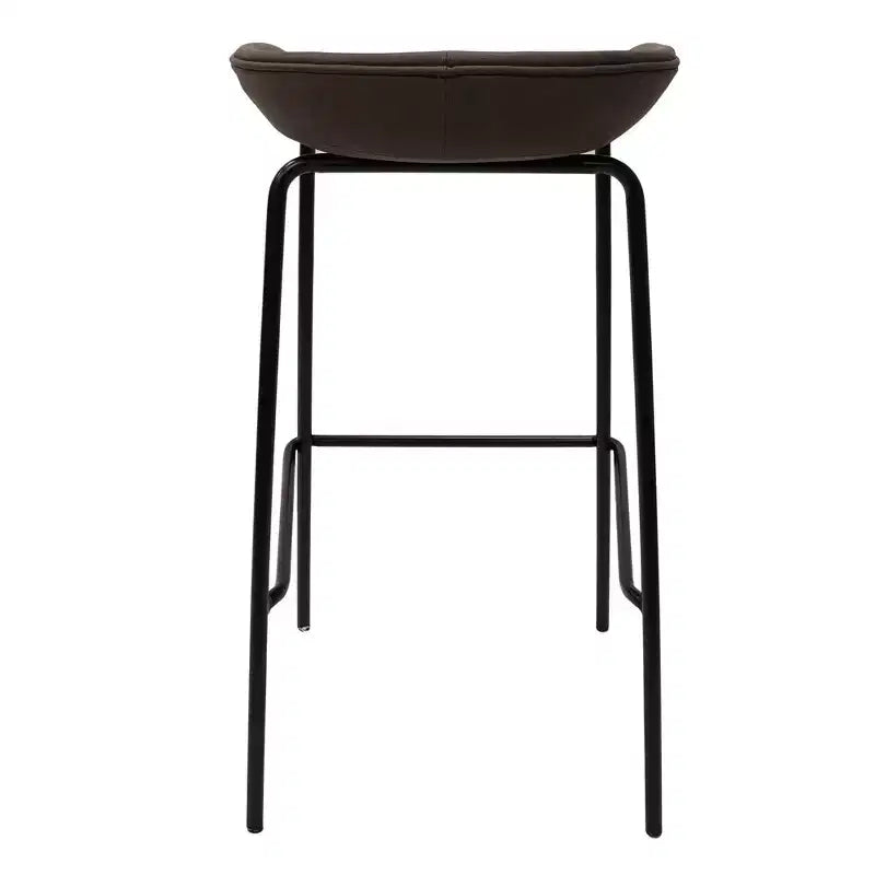 Modern Upholstered Barstool with Iron Frame