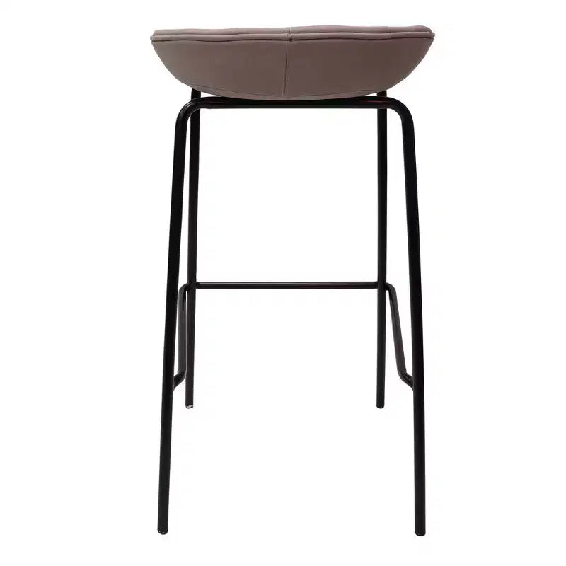 Modern Upholstered Barstool with Iron Frame