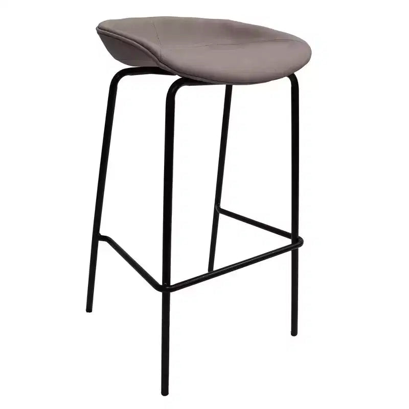 Modern Upholstered Barstool with Iron Frame