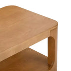 Tavolino da caffè rettangolare in legno massello da 40" con ripiano portaoggetti