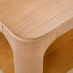 Tavolino da caffè rettangolare in legno massello da 40" con ripiano portaoggetti