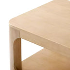 Tavolino da caffè rettangolare in legno massello da 40" con ripiano portaoggetti