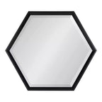 Specchio Esagonale da Parete, 22 x 25 Pollici, Cornice in Plastica