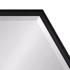 Specchio Esagonale da Parete, 22 x 25 Pollici, Cornice in Plastica