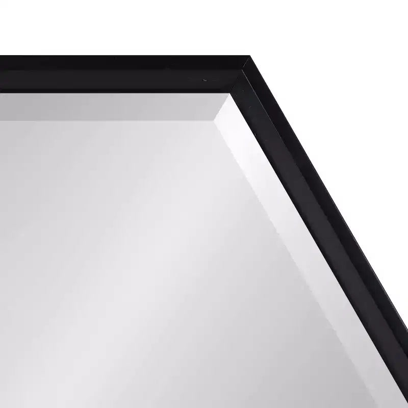Hexagon Wall Mirror, 22 x 25 Inch, Plastic Frame