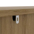 Mobile buffet da cucina a colonna con ante e cassetto, altezza 170/180 cm, naturale