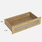 Mobile buffet da cucina a colonna con ante e cassetto, altezza 170/180 cm, naturale