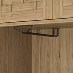 Mobile buffet da cucina a colonna con ante e cassetto, altezza 170/180 cm, naturale