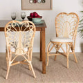 bali & pari Jerica Modern Bohemian Natural Brown Rattan Dining Chair