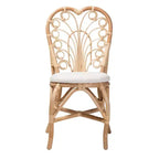 Sedia da pranzo Jerica in rattan naturale marrone, stile bohémien moderno