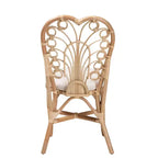 Sedia da pranzo Jerica in rattan naturale marrone, stile bohémien moderno