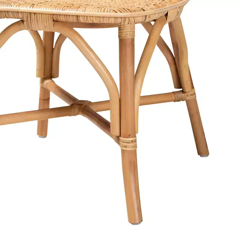 Natural Rattan Dining Chair – Bohemian Style, Fully Assembled