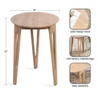 Tavolino Rotondo 16x16x22, Naturale