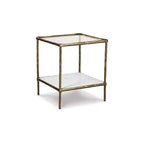 Signature Design by Ashley Casual Ryandale Accent Table Antique Brass Finish