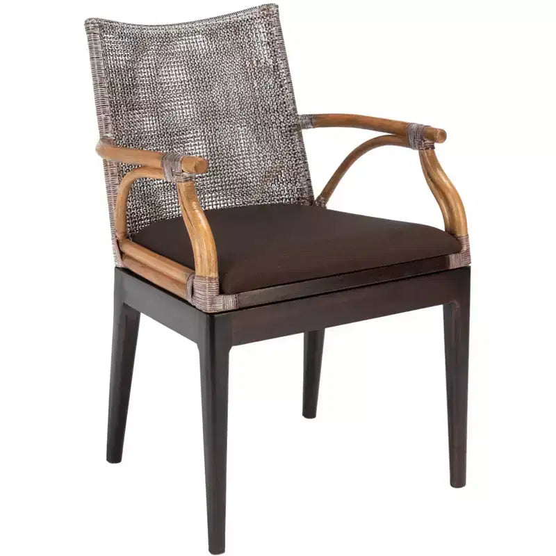 Accent Arm Chair with Wood Frame and Upholstered Seat