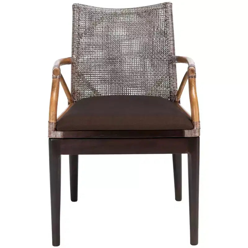 Accent Arm Chair with Wood Frame and Upholstered Seat