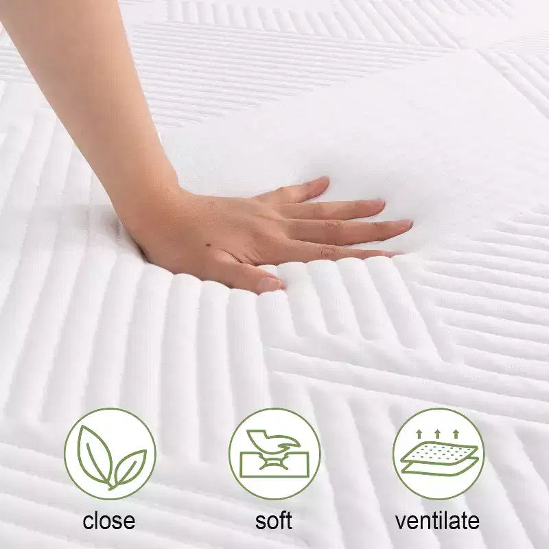 12-Inch Gel Memory Foam Mattress – Medium Plush, Cooling, No Coils