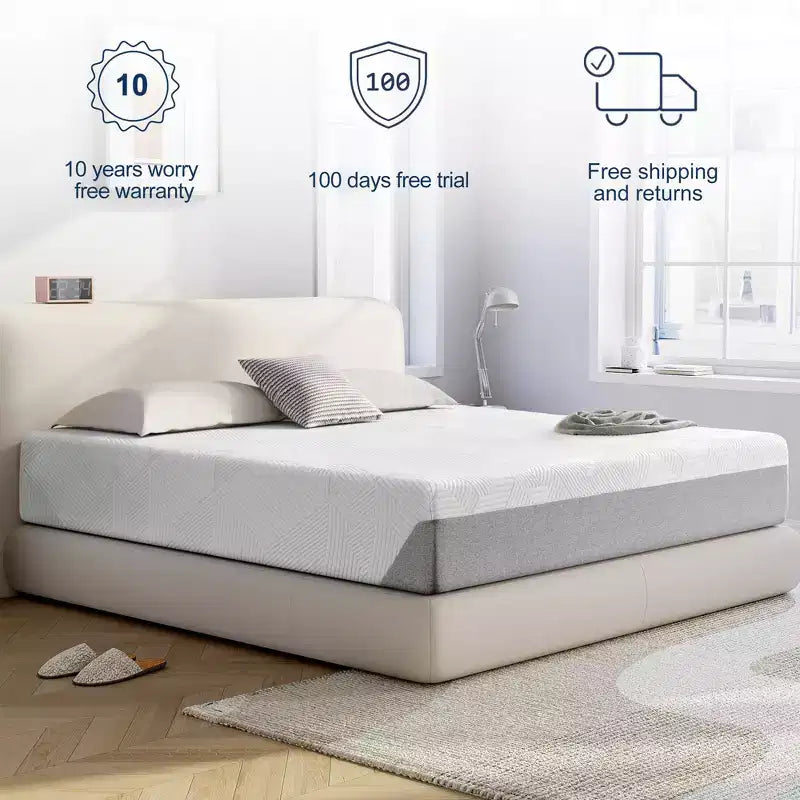 12-Inch Gel Memory Foam Mattress – Medium Plush, Cooling, No Coils