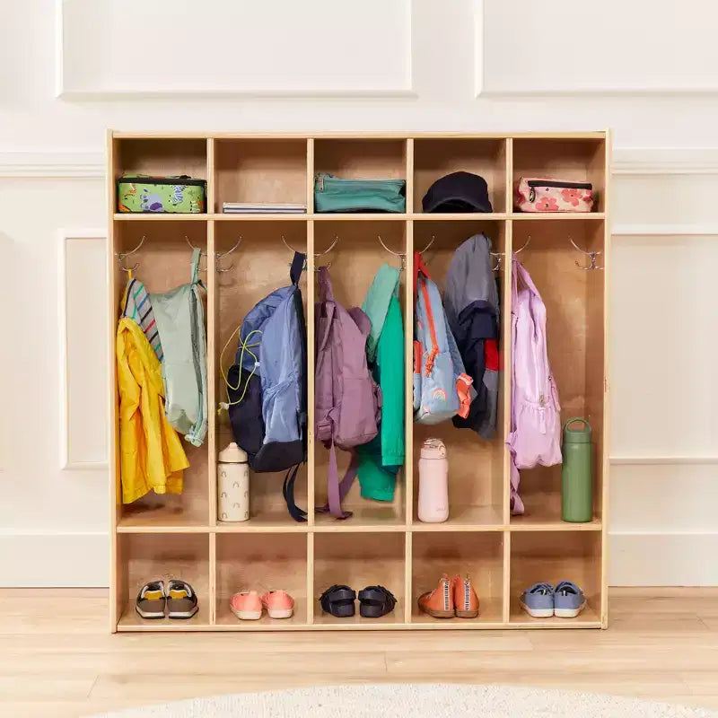 5-Section Coat Locker with Cubby Storage