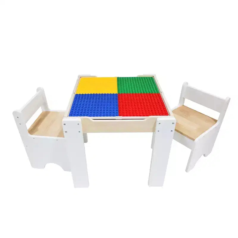 Kids Multi-Activity Table with Reversible Tabletop & Chairs Set