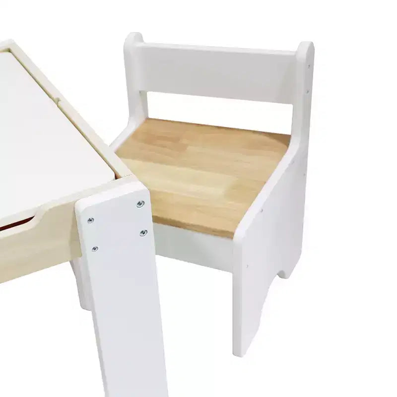 Kids Multi-Activity Table with Reversible Tabletop & Chairs Set