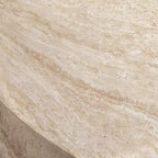 Tavolino da caffè rotondo in Fiberstone da 36" – Tavolino d'appoggio per interni ed esterni