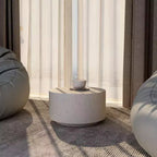 Tavolino da caffè rotondo in Fiberstone da 36" – Tavolino d'appoggio per interni ed esterni