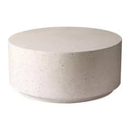 Tavolino da caffè rotondo in Fiberstone da 36" – Tavolino d'appoggio per interni ed esterni