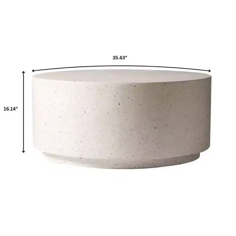 36" Round Fiberstone Coffee Table – Indoor & Outdoor Accent Table