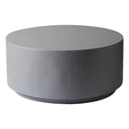 Tavolino da caffè rotondo in Fiberstone da 36" – Tavolino d'appoggio per interni ed esterni