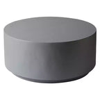 Tavolino da caffè rotondo in Fiberstone da 36" – Tavolino d'appoggio per interni ed esterni