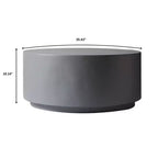 Tavolino da caffè rotondo in Fiberstone da 36" – Tavolino d'appoggio per interni ed esterni